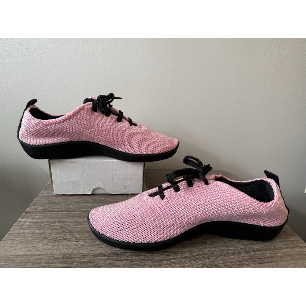 Arcopedico Pink Knit Lace-Up Sneakers Sz 40 US 9 Casual Lightweight Comfort - Picture 3 of 9